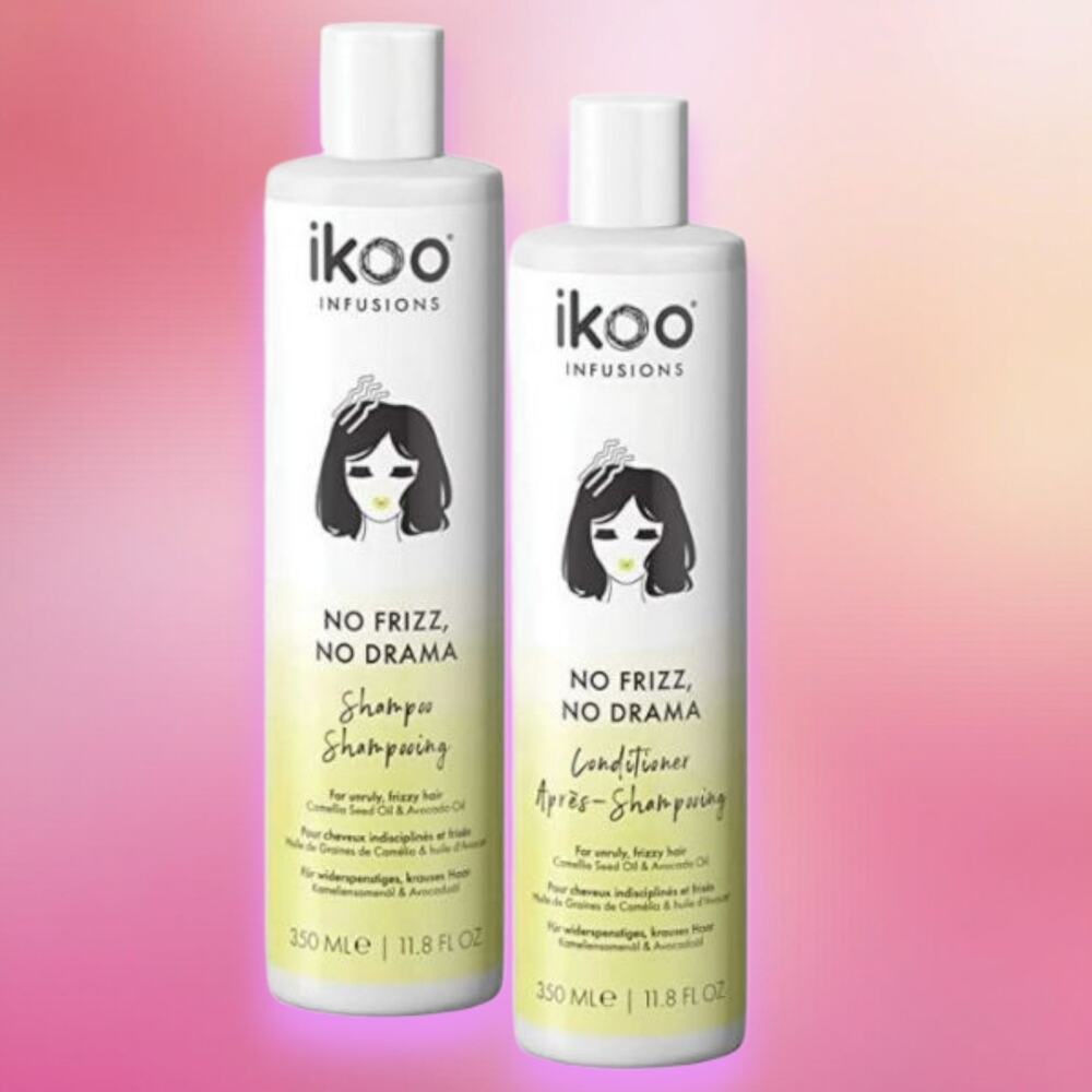 ikoo No Frizz No Drama Smoothing Shampoo and Conditioner Set Duo 11.8 fl oz
